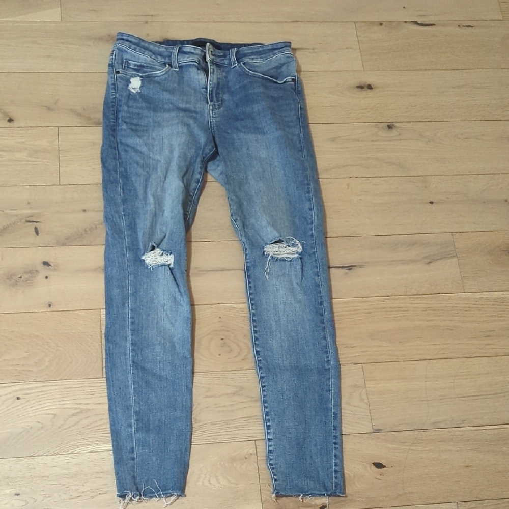 Blue Distressed Women's Jeans